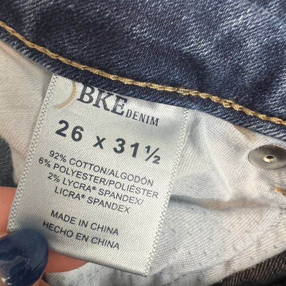 BKE Jeans Womens 26 Slim Fit Blue Denim Stella Bootcut Low Rise Y2K Preppy - Picture 8 of 12